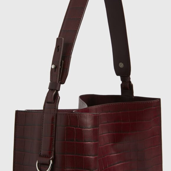 ALLSAINTS Polly Croc-Embossed Large Leather Tote - Picture 4 of 9
